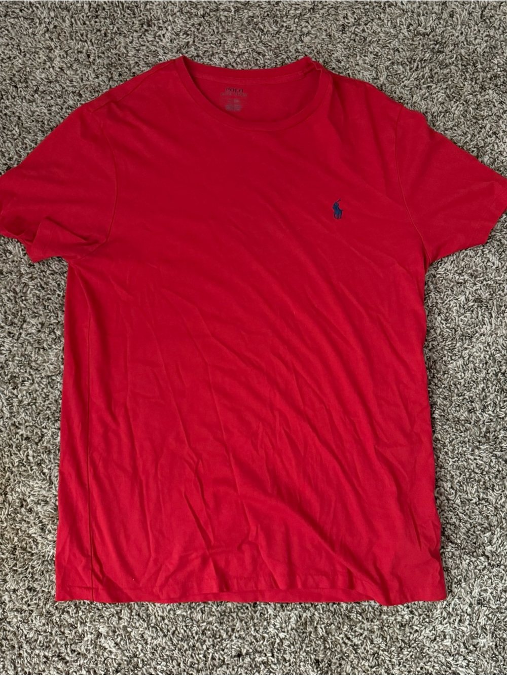 Polo by Ralph Lauren Red Short-Sleeve Crew T-Shirt with Navy Pony